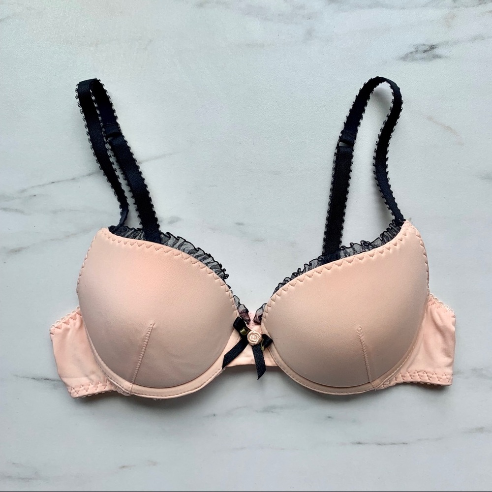 Cosabella Blush Pink and Black Padded Bra